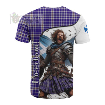 Ochterlony Crest Tartan Cotton T-shirt Inspired by the Freedom of Scottish Warrior