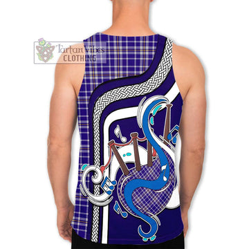 Ochterlony Tartan Men's Tank Top with Epic Bagpipe Style