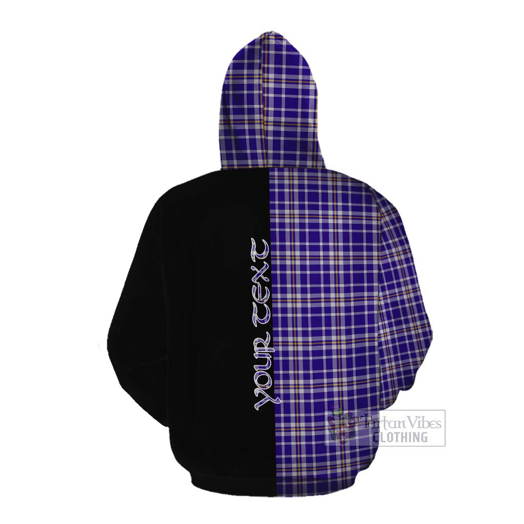 Tartan Vibes Clothing Ochterlony Tartan Cotton Hoodie with Family Crest and Half Of Me Style