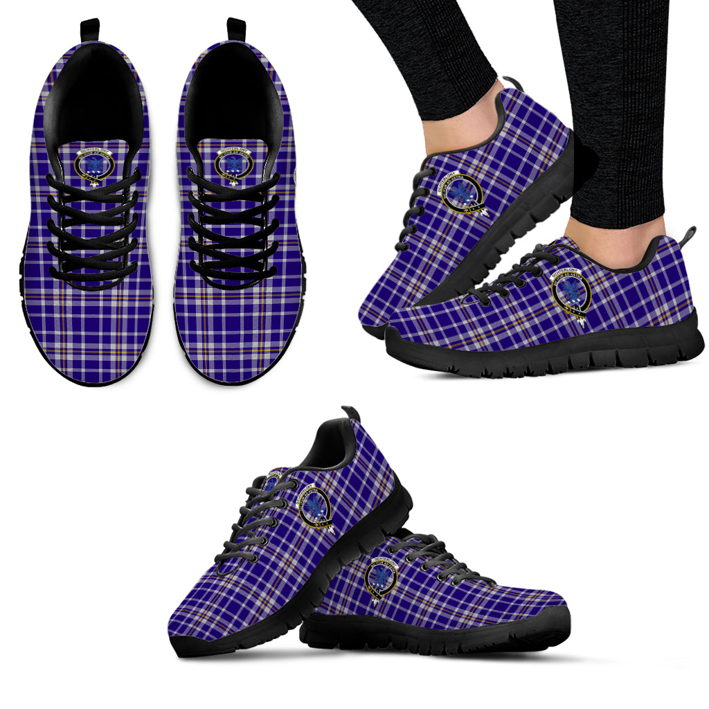 Ochterlony Tartan Sneakers with Family Crest - Tartan Vibes Clothing