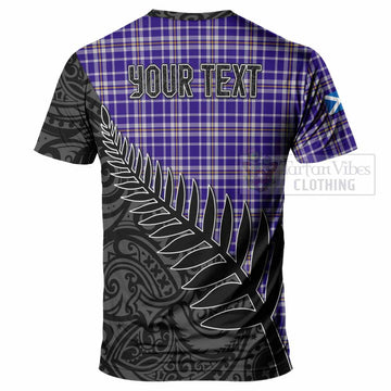 Ochterlony Crest Tartan T-Shirt with New Zealand Silver Fern Half Style