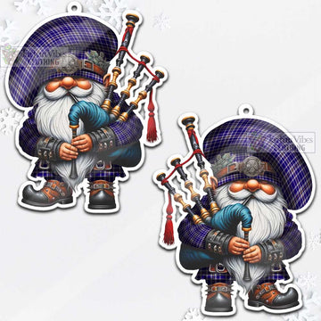 Ochterlony Tartan Bagpiper Gnome Christmas Ornament