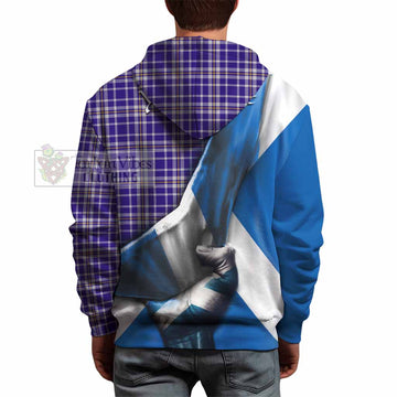 Ochterlony Tartan Hoodie with Family Crest Scotland Patriotic Style