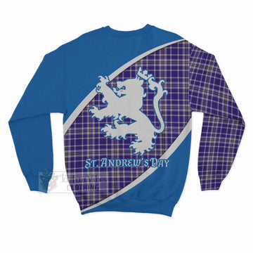 Ochterlony Family Crest Tartan Sweatshirt Celebrate Saint Andrew's Day in Style