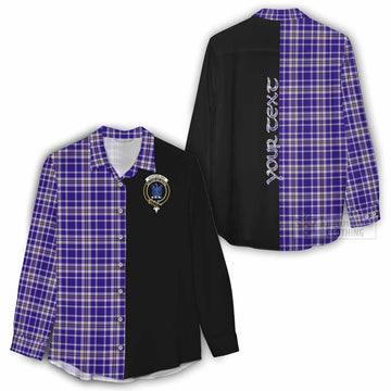 Ochterlony Tartan Women's Casual Shirt with Family Crest and Half Of Me Style