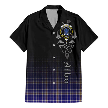 Ochterlony Tartan Hawaiian Shirt Shirt Featuring Alba Gu Brath Family Crest Celtic Inspired - Tartan Vibes Clothing