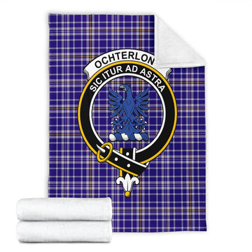 Ochterlony Tartan Blanket with Family Crest