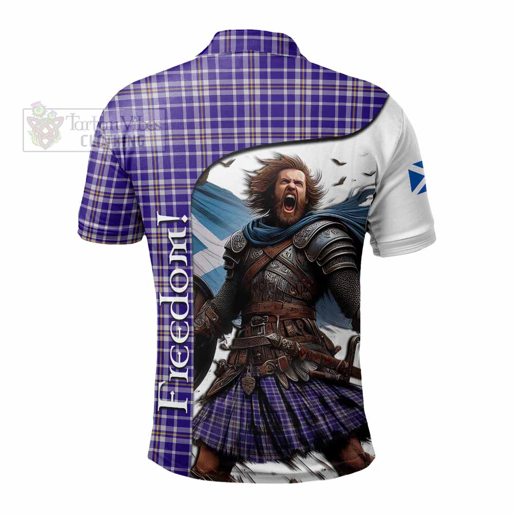 Tartan Vibes Clothing Ochterlony Crest Tartan Polo Shirt Inspired by the Freedom of Scottish Warrior