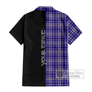 Ochterlony Tartan Hawaiian Shirt with Family Crest and Half Of Me Style - Tartan Vibes Clothing