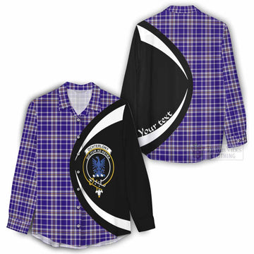 Ochterlony Tartan Women's Casual Shirt with Family Crest Circle Style