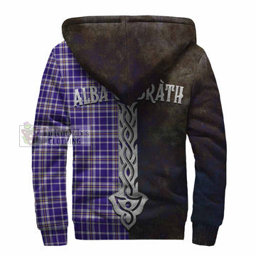 Ochterlony Tartan Family Crest Sherpa Hoodie Alba Gu Brath Be Brave Lion Ancient Style - Tartan Vibes Clothing
