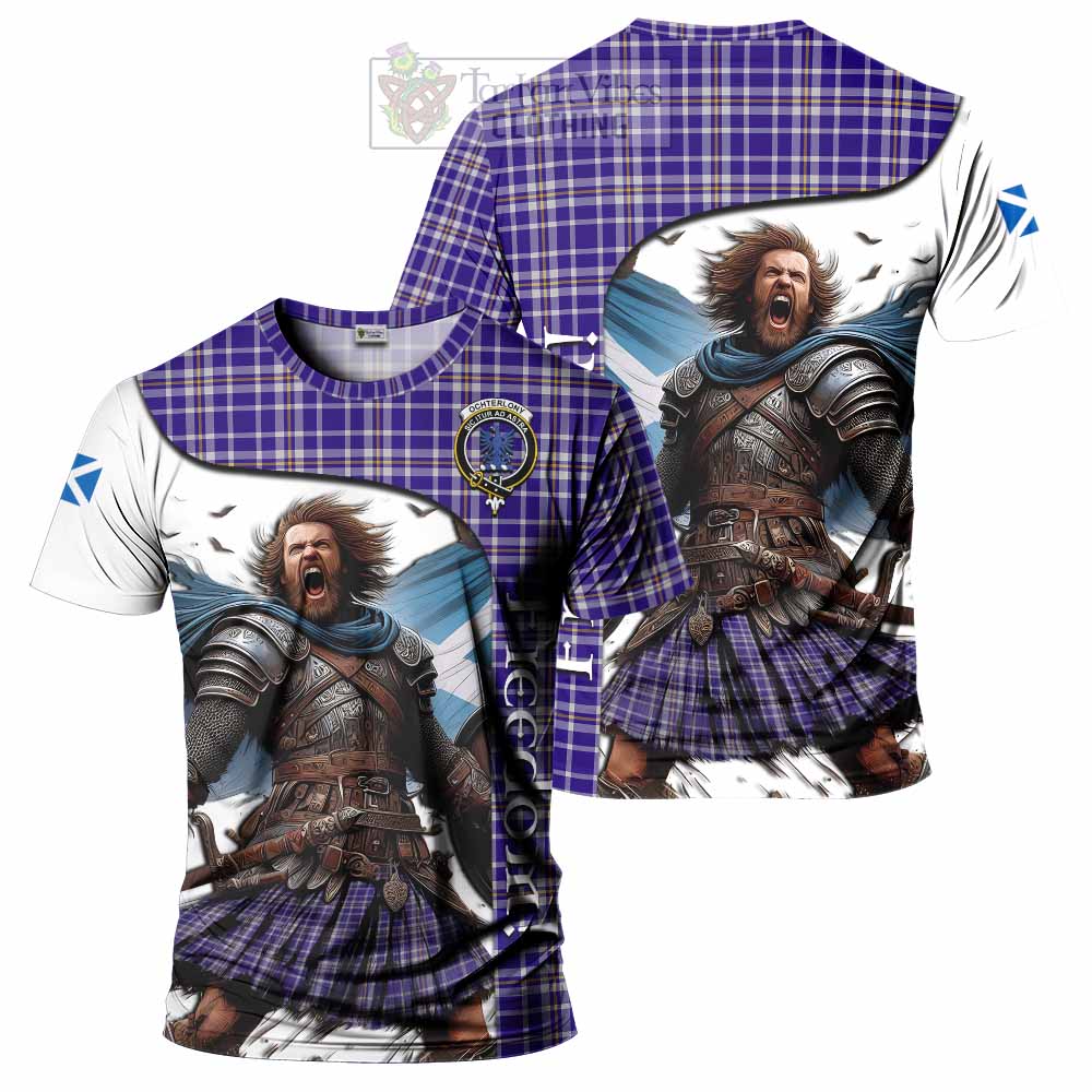 Ochterlony Crest Tartan T-Shirt Inspired by the Freedom of Scottish Warrior