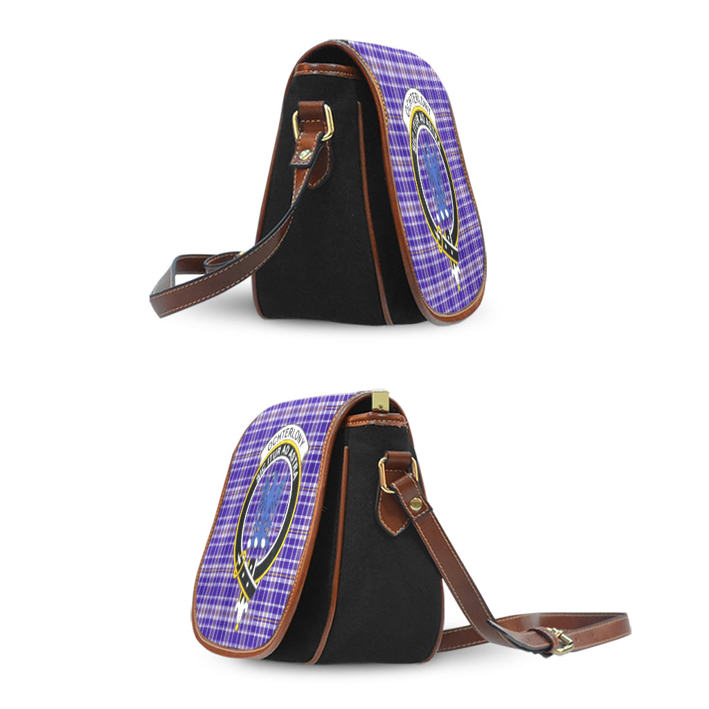 Ochterlony Tartan Saddle Bag with Family Crest - Tartan Vibes Clothing