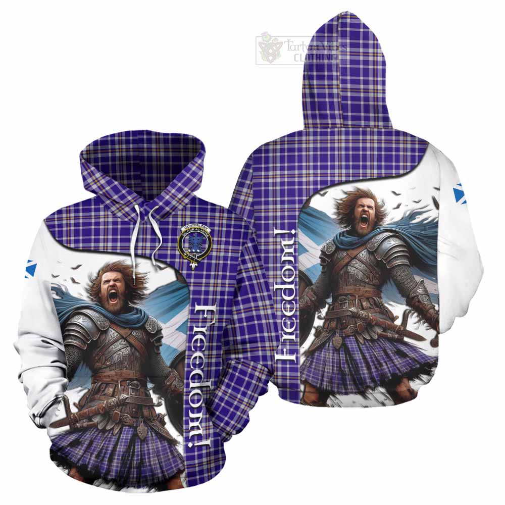 Tartan Vibes Clothing Ochterlony Crest Tartan Hoodie Inspired by the Freedom of Scottish Warrior