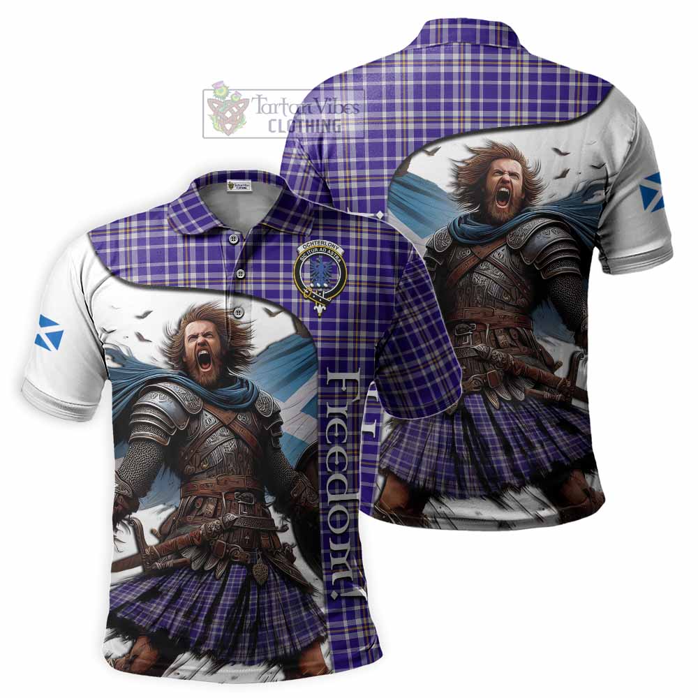 Tartan Vibes Clothing Ochterlony Crest Tartan Polo Shirt Inspired by the Freedom of Scottish Warrior