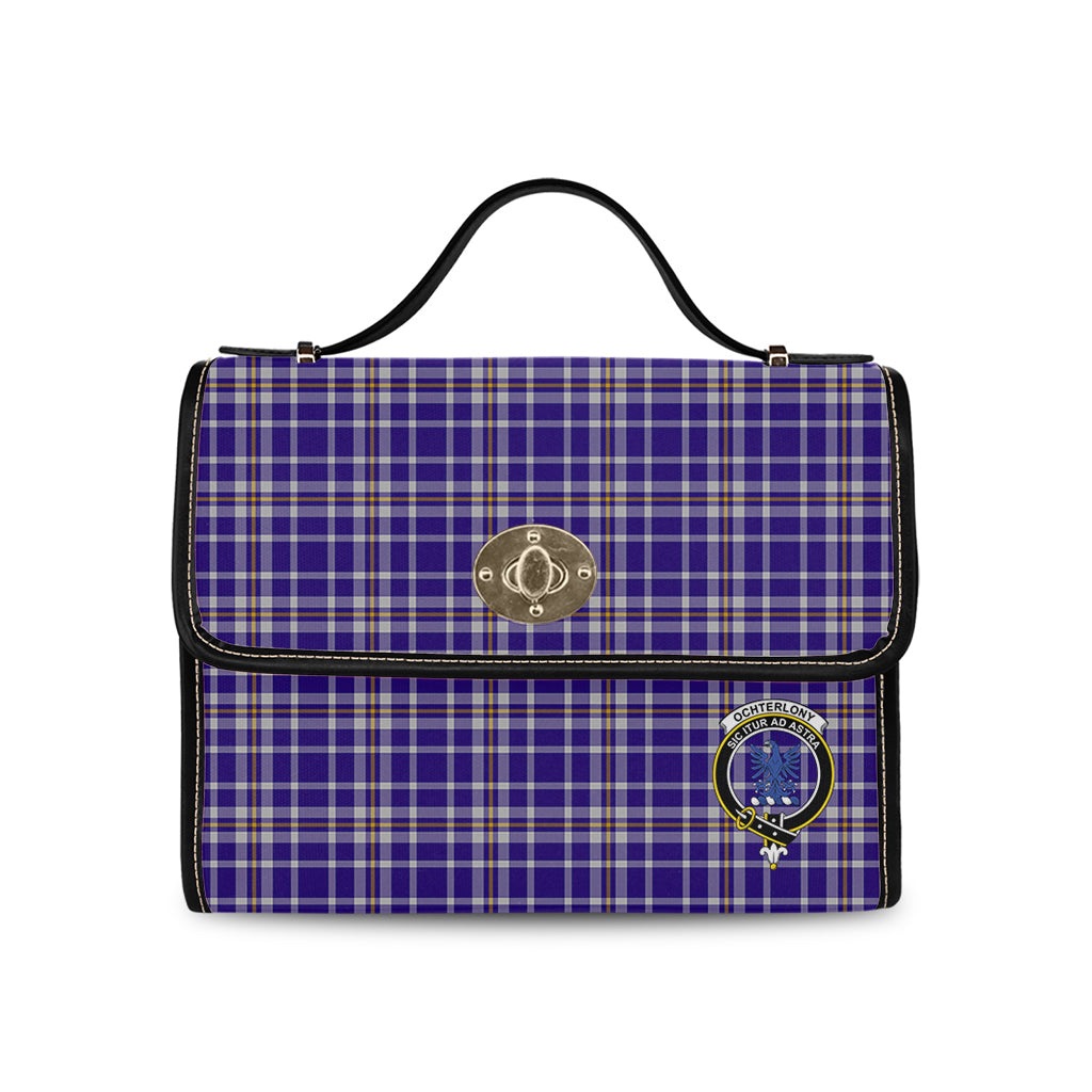 ochterlony-tartan-leather-strap-waterproof-canvas-bag-with-family-crest