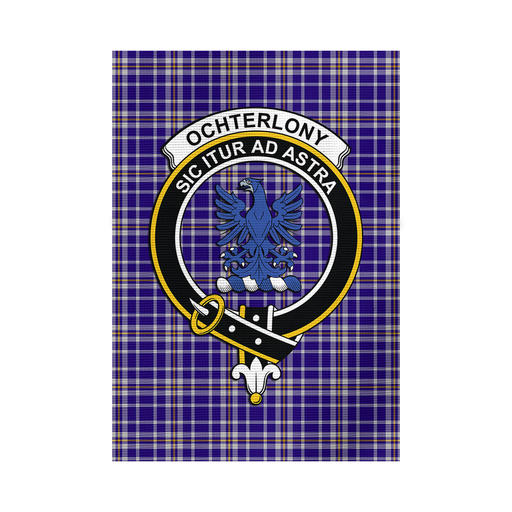 Ochterlony Tartan Flag with Family Crest - Tartan Vibes Clothing