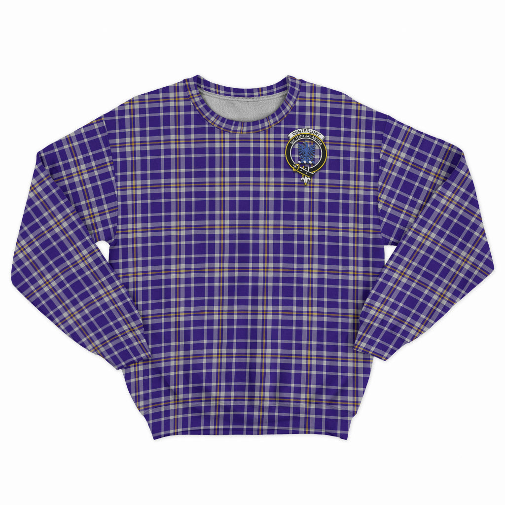 Ochterlony Tartan Sweatshirt with Family Crest - Tartan Vibes Clothing