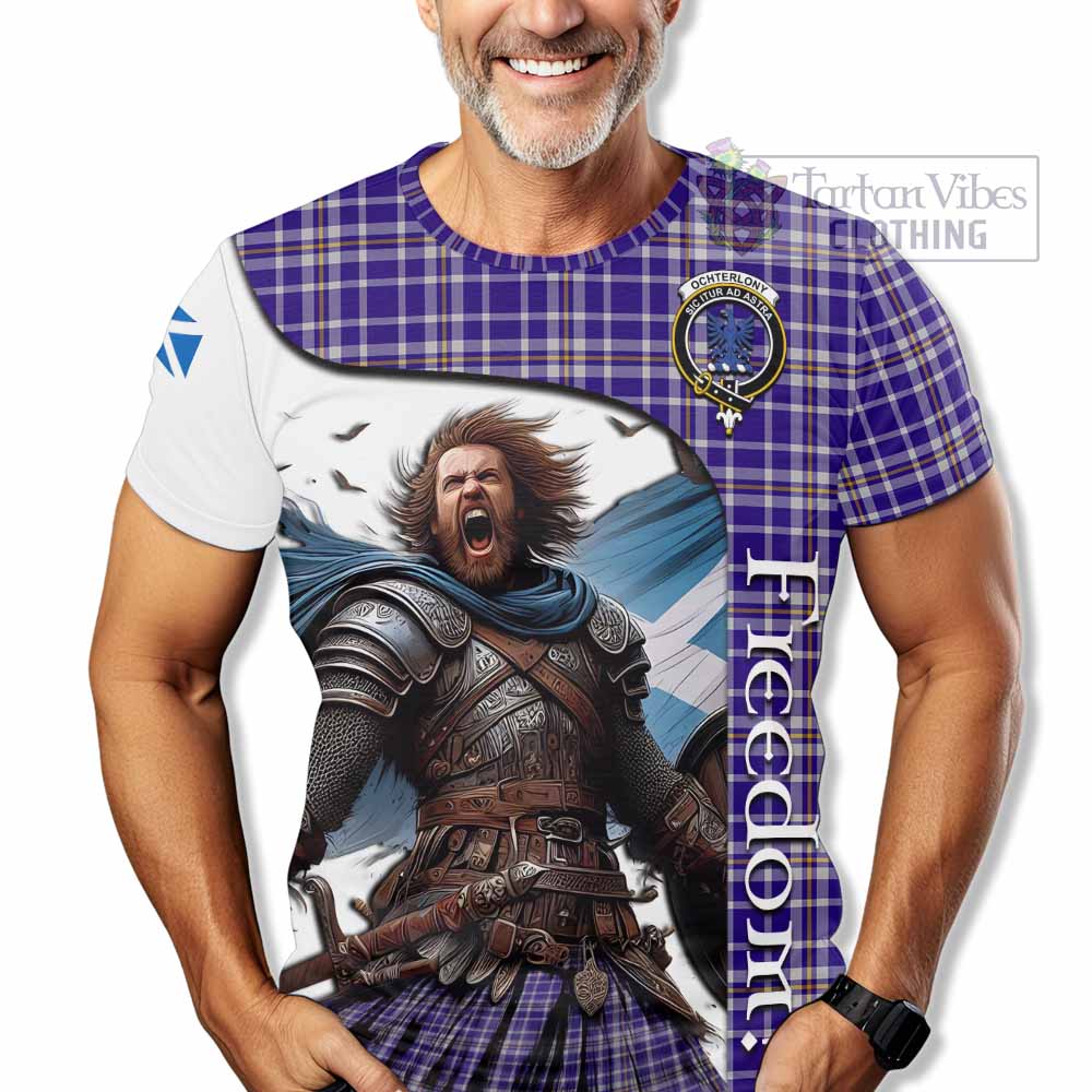 Ochterlony Crest Tartan T-Shirt Inspired by the Freedom of Scottish Warrior