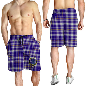 Ochterlony Tartan Mens Shorts with Family Crest