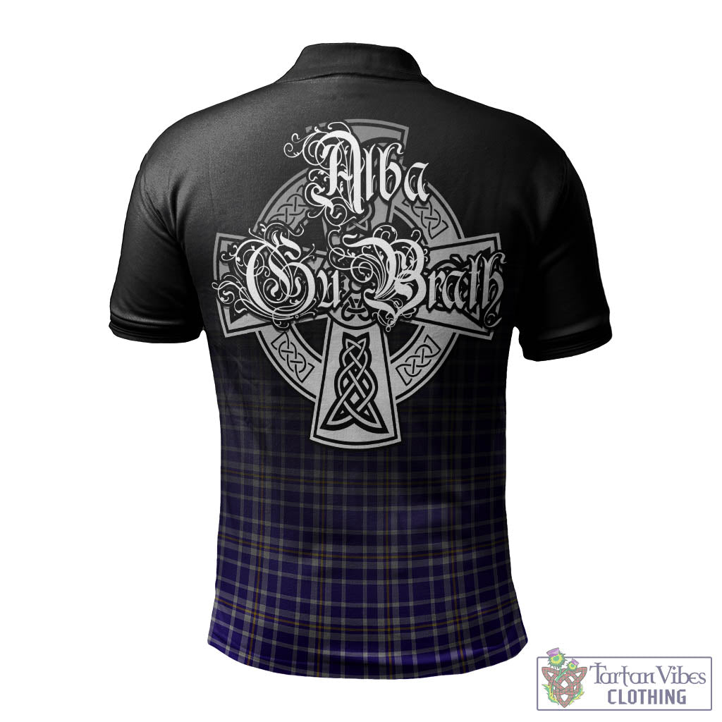 Tartan Vibes Clothing Ochterlony Tartan Polo Shirt Featuring Alba Gu Brath Family Crest Celtic Inspired