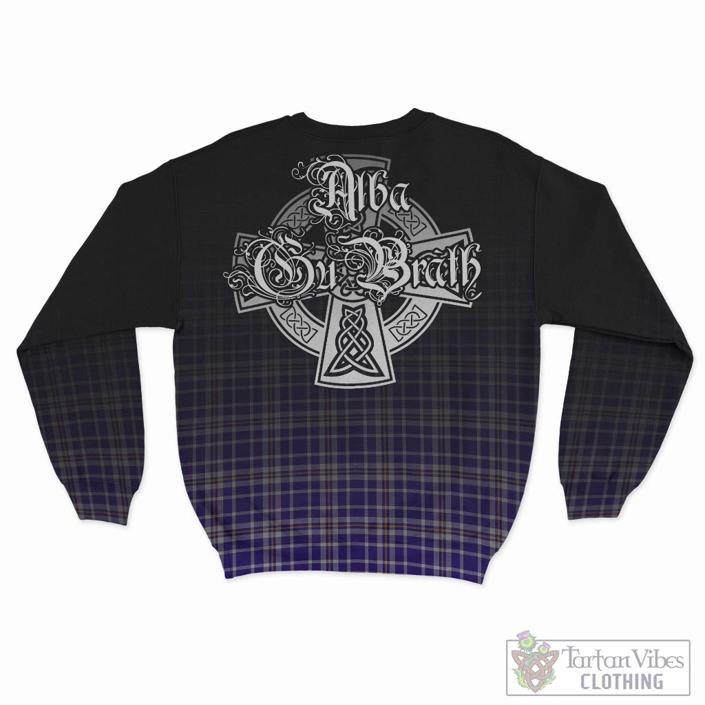 Tartan Vibes Clothing Ochterlony Tartan Sweatshirt Featuring Alba Gu Brath Family Crest Celtic Inspired