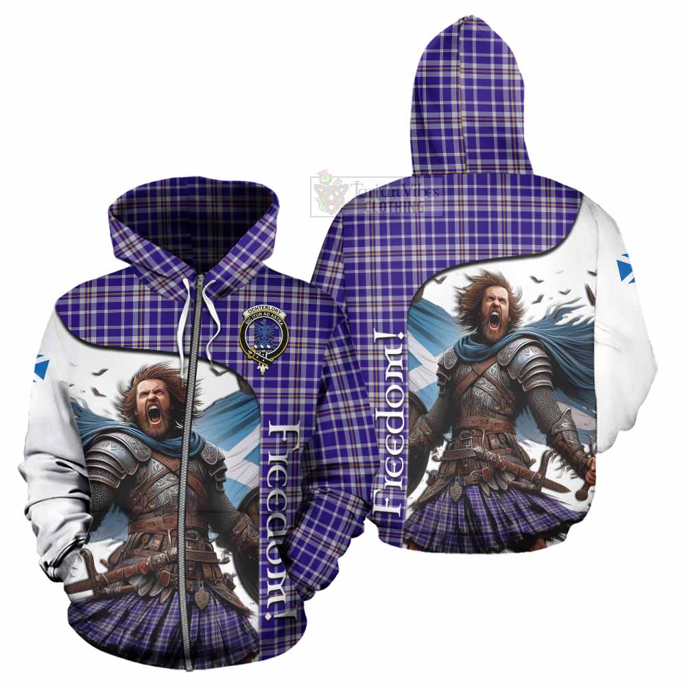 Tartan Vibes Clothing Ochterlony Crest Tartan Hoodie Inspired by the Freedom of Scottish Warrior