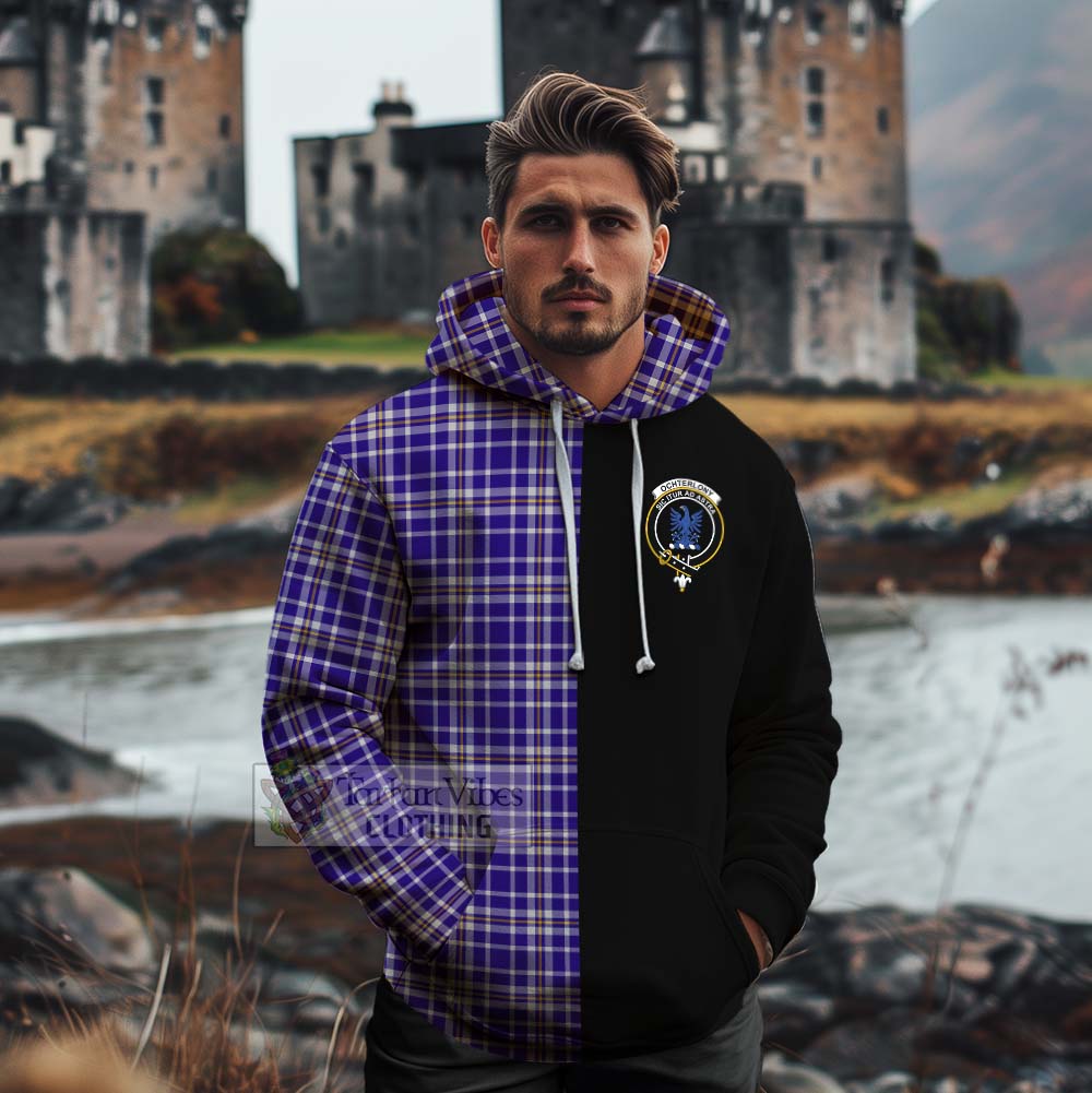 Tartan Vibes Clothing Ochterlony Tartan Cotton Hoodie with Family Crest and Half Of Me Style