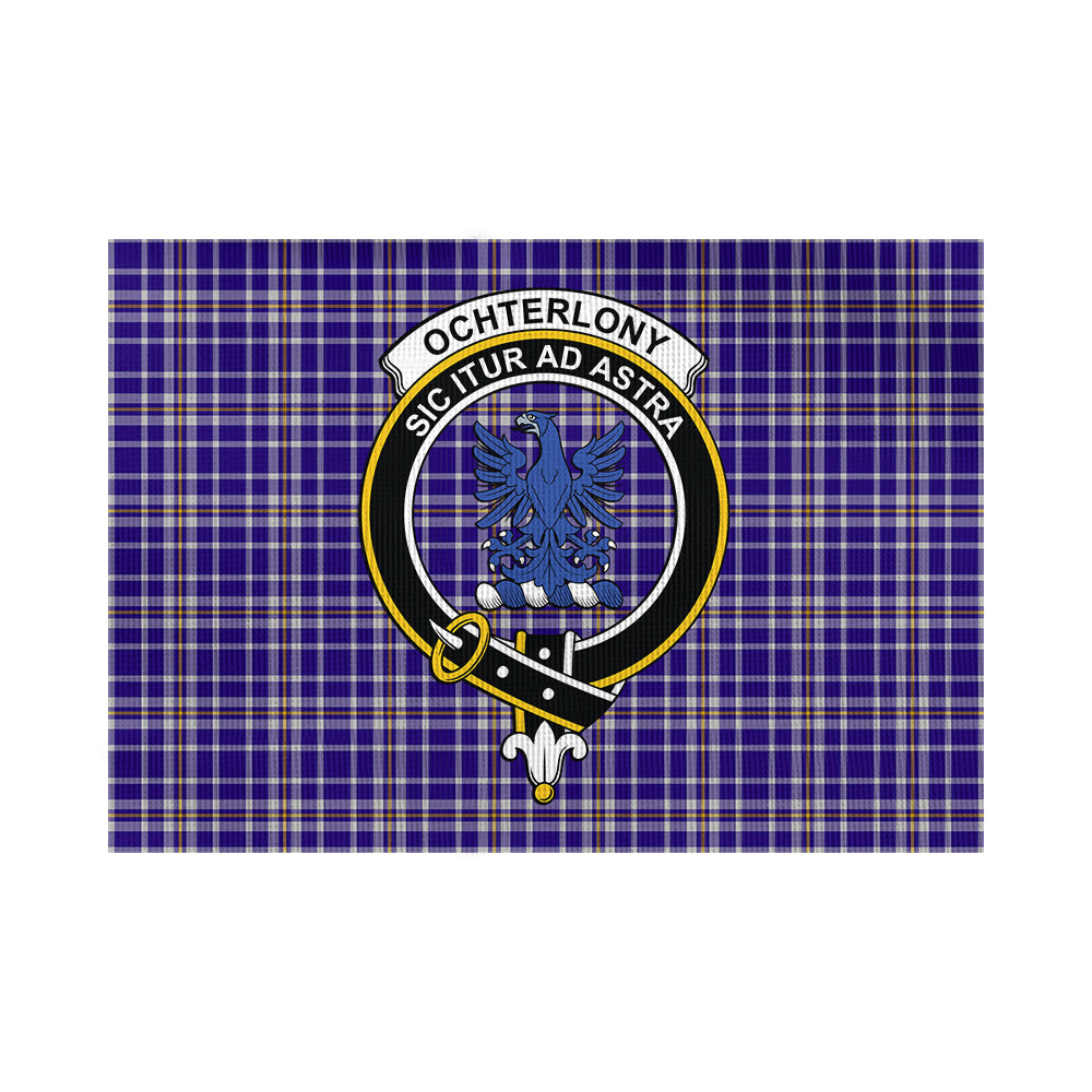 Ochterlony Tartan Flag with Family Crest - Tartan Vibes Clothing