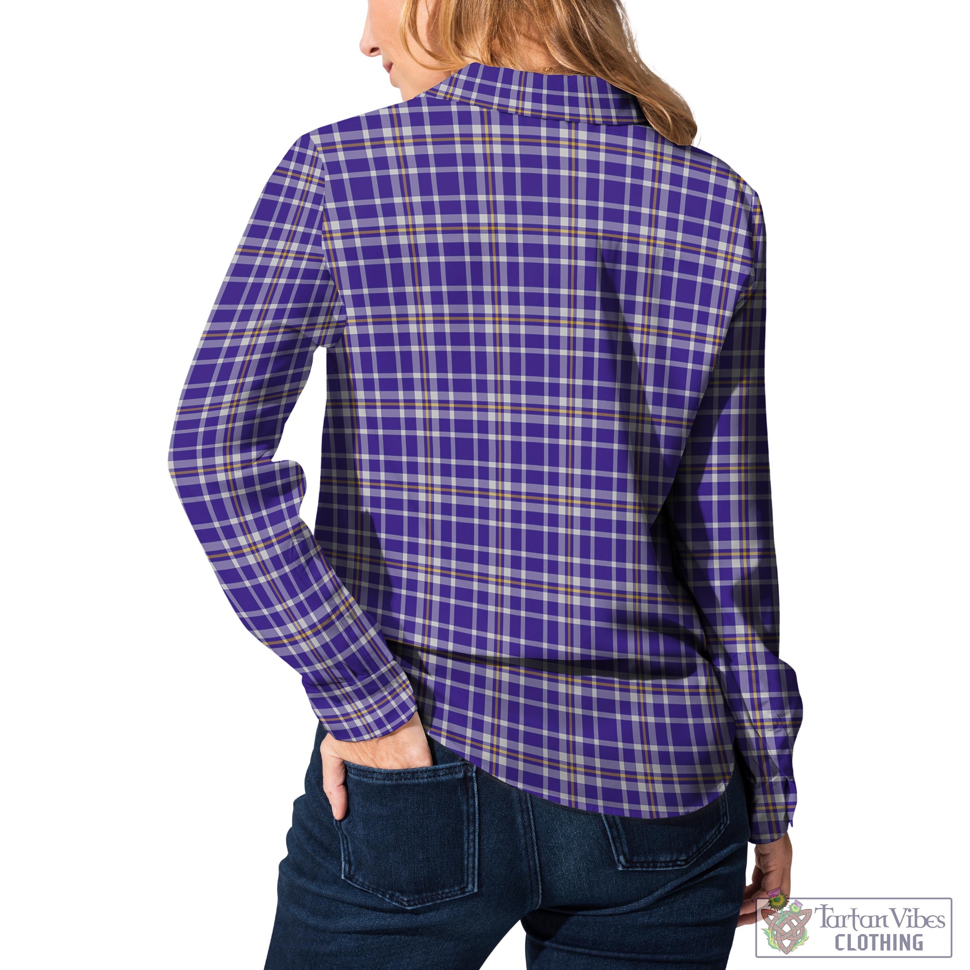 Tartan Vibes Clothing Ochterlony Tartan Womens Casual Shirt with Family Crest