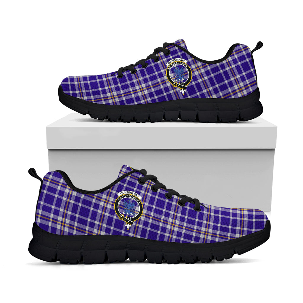 Ochterlony Tartan Sneakers with Family Crest - Tartan Vibes Clothing