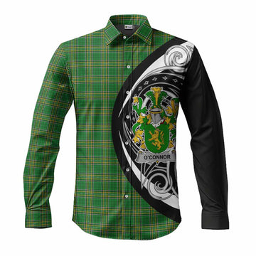O'Connor (Kerry) Irish Clan Long Sleeve Button Shirt Celtic Circle Style Men's Shirt S - Tartan Vibes Clothing
