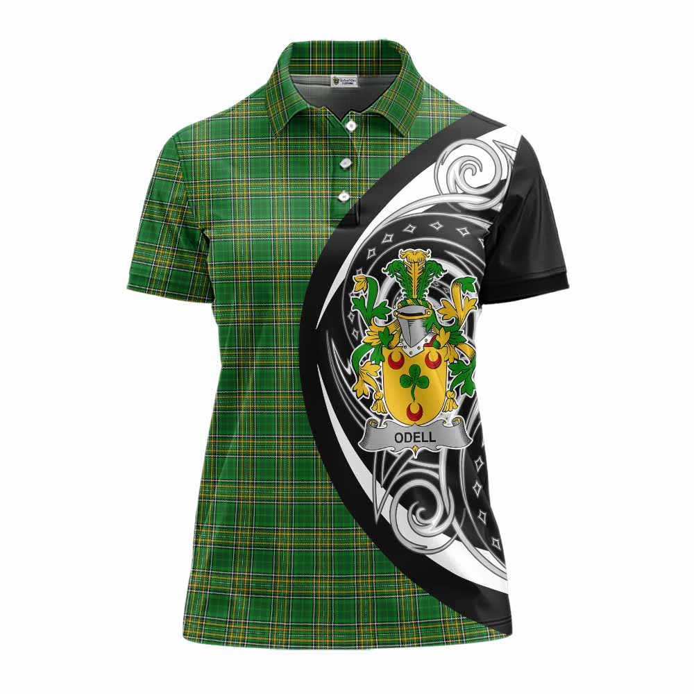 Odell Irish Clan Women's Polo Shirt Celtic Circle Style Women - Tartan Vibes Clothing