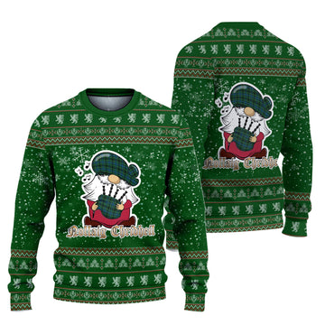 O'Donohue Clan Christmas Family Ugly Sweater with Funny Gnome Playing Bagpipes