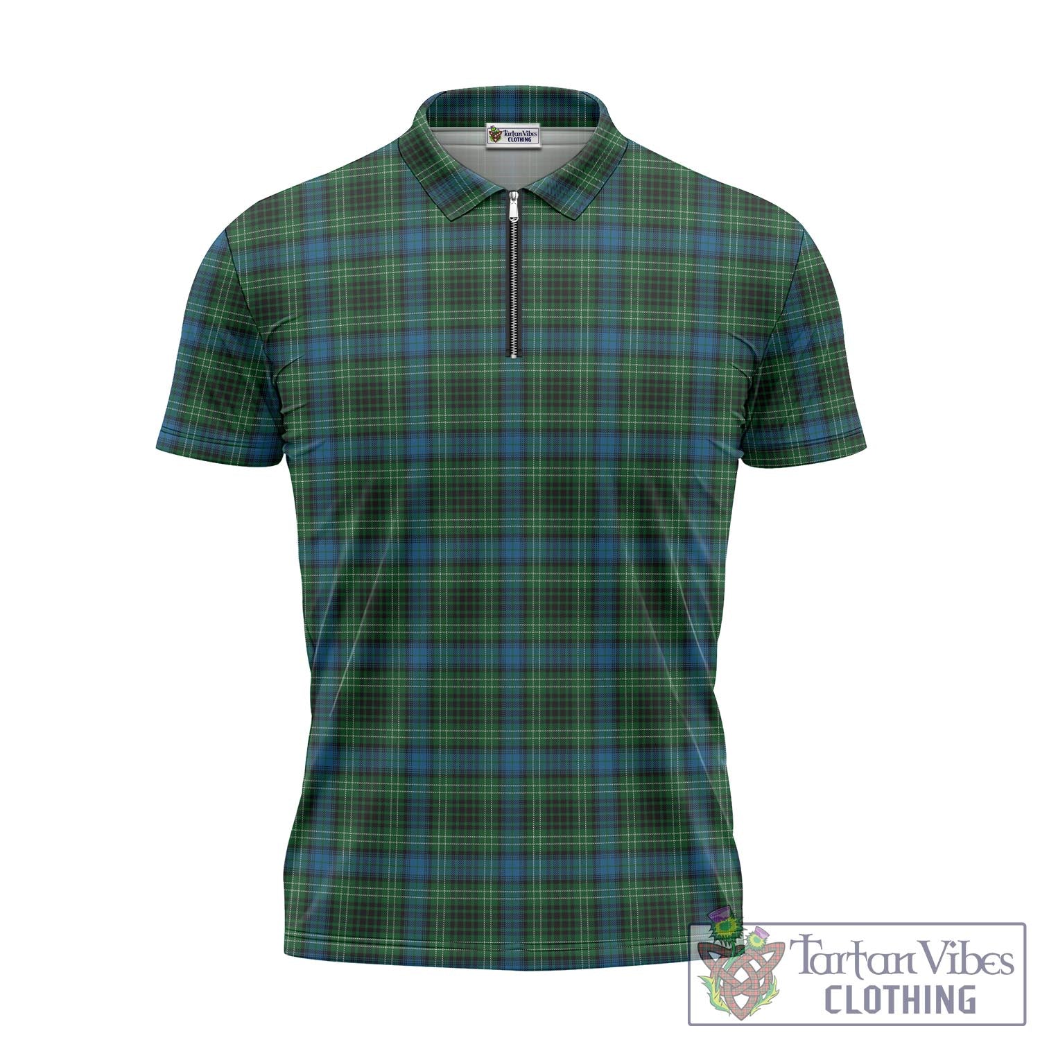 Tartan Vibes Clothing O'Donohue Tartan Zipper Polo Shirt