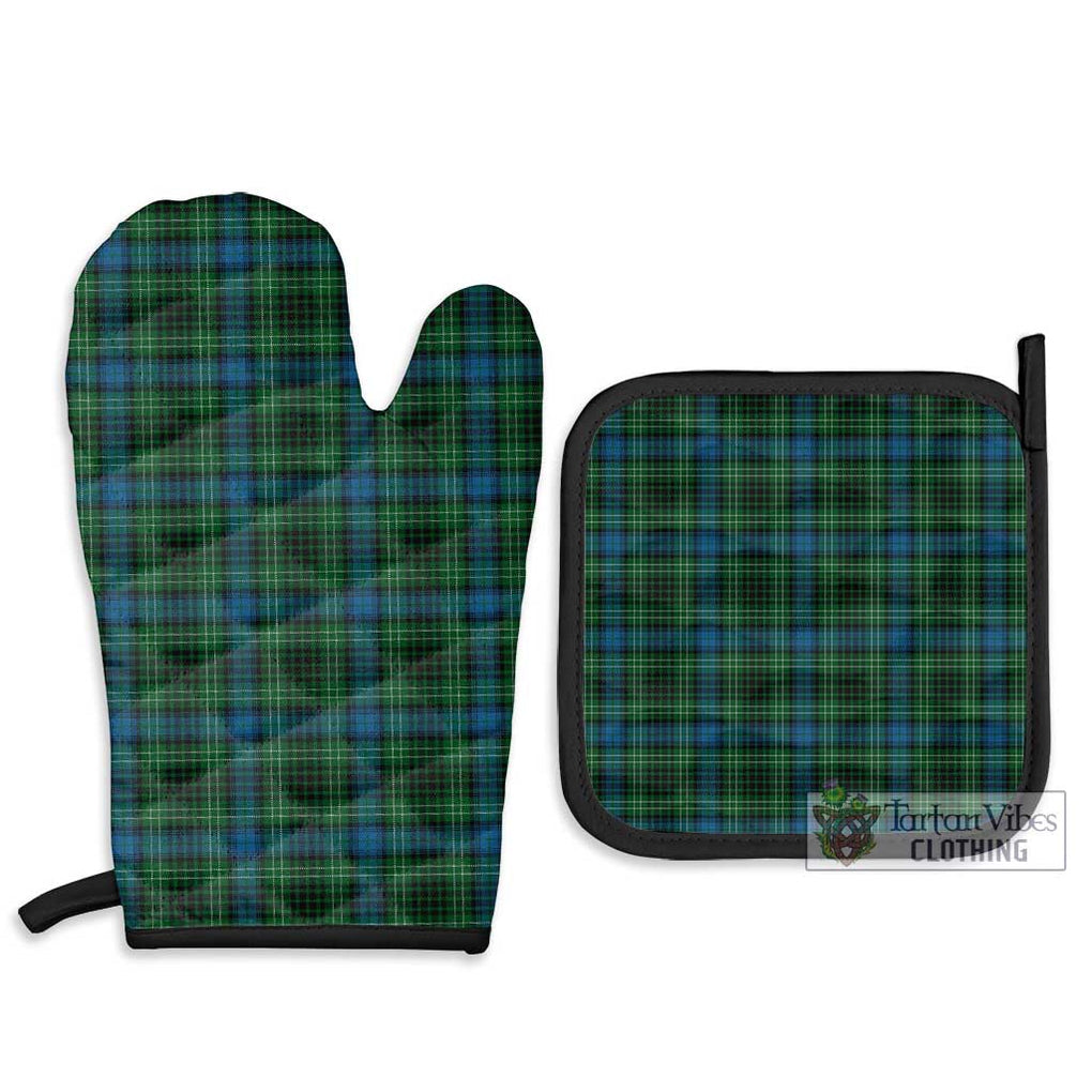 O'Donohue Tartan Combo Oven Mitt & Pot-Holder Combo 1 Oven Mitt & 2 Pot-Holder Black - Tartan Vibes Clothing