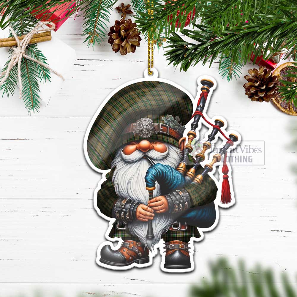 Tartan Vibes Clothing O'Farrell Tartan Badpiper Gnome Christmas Ornament