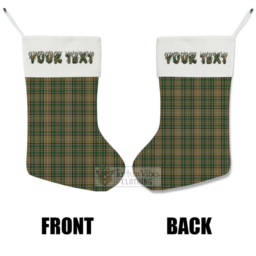 Tartan Vibes Clothing O'Farrell Tartan Christmas Stocking with Personalized Text