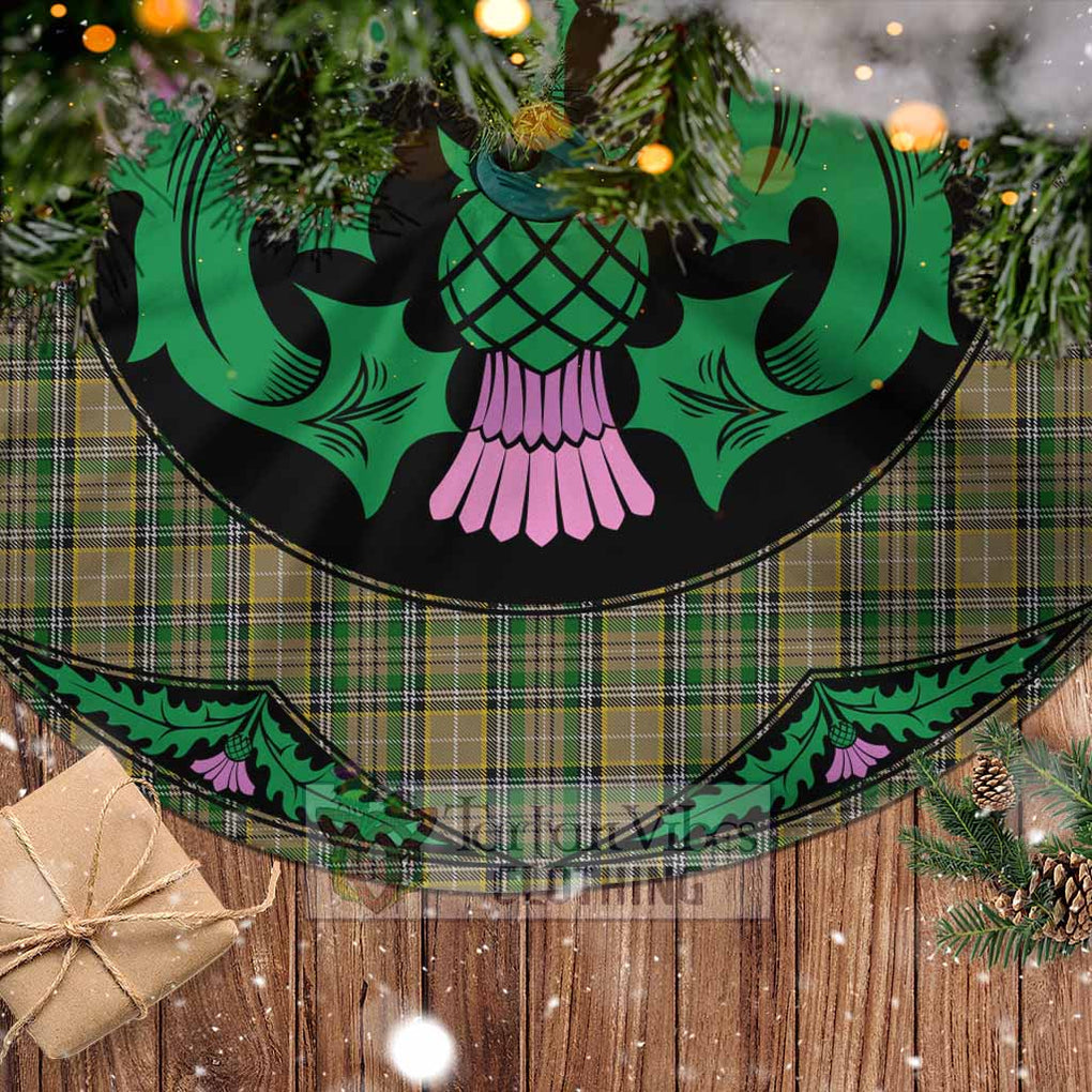 Tartan Vibes Clothing O'Farrell Tartan Christmas Tree Skirt Scottish Thistle Style