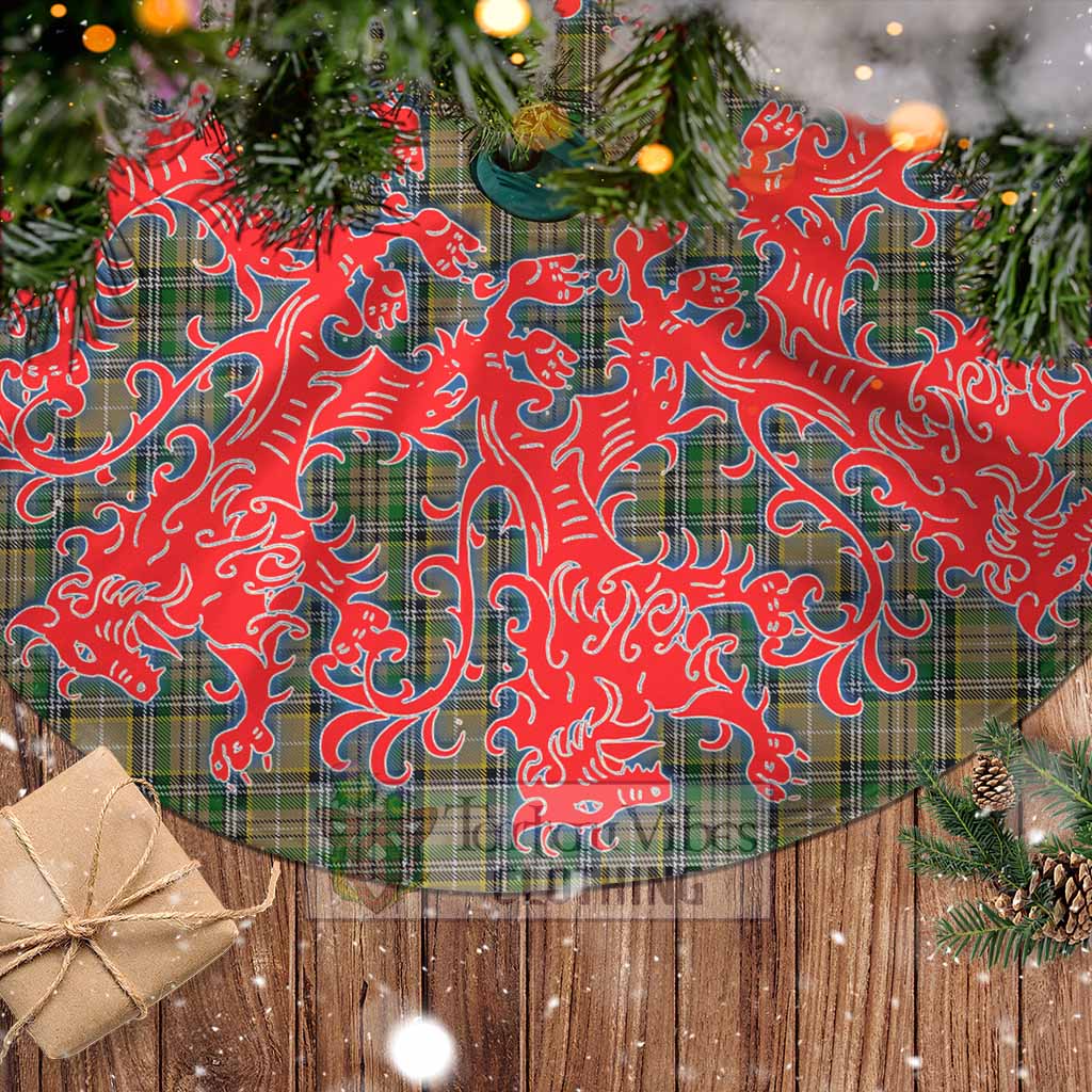 Tartan Vibes Clothing O'Farrell Tartan Christmas Tree Skirt Lion Rampant Style