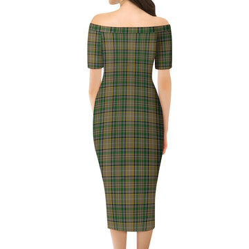 O'Farrell Tartan Off Shoulder Lady Dress