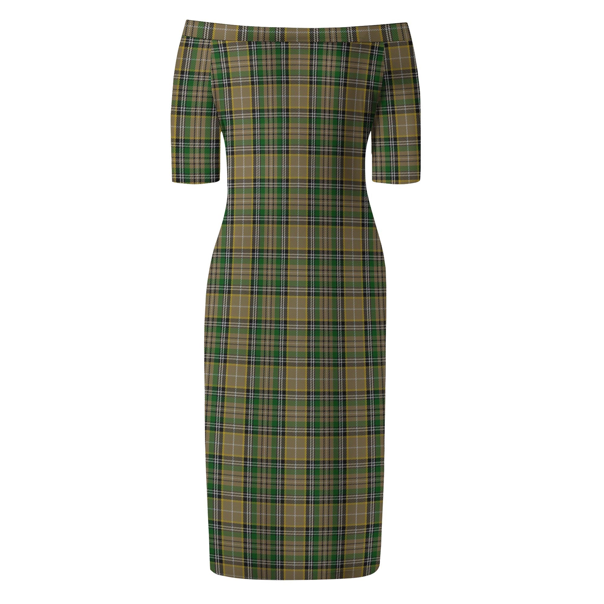 O'Farrell Tartan Off Shoulder Lady Dress - Tartanvibesclothing