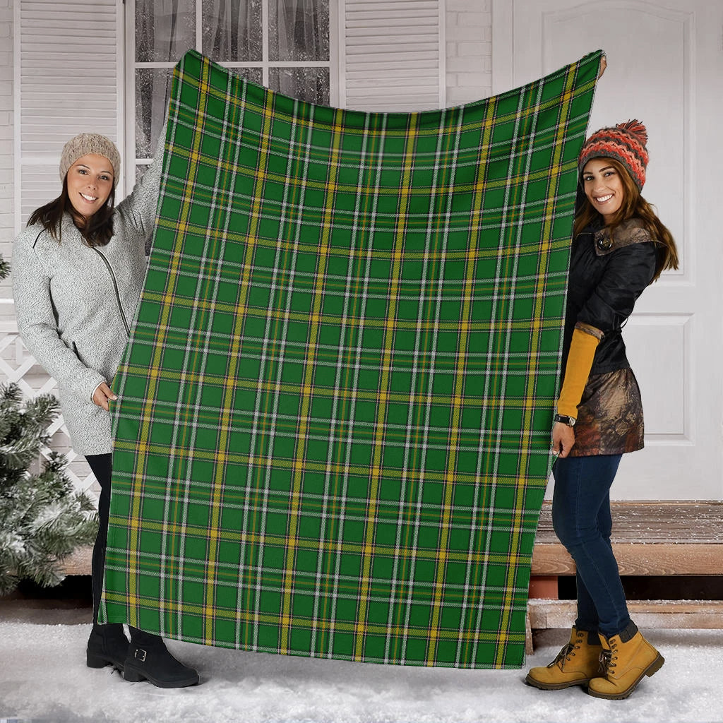 Offaly County Ireland Tartan Blanket - Tartan Vibes Clothing