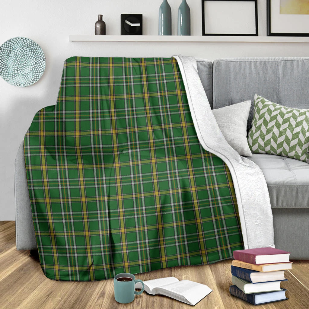 Offaly County Ireland Tartan Blanket - Tartan Vibes Clothing