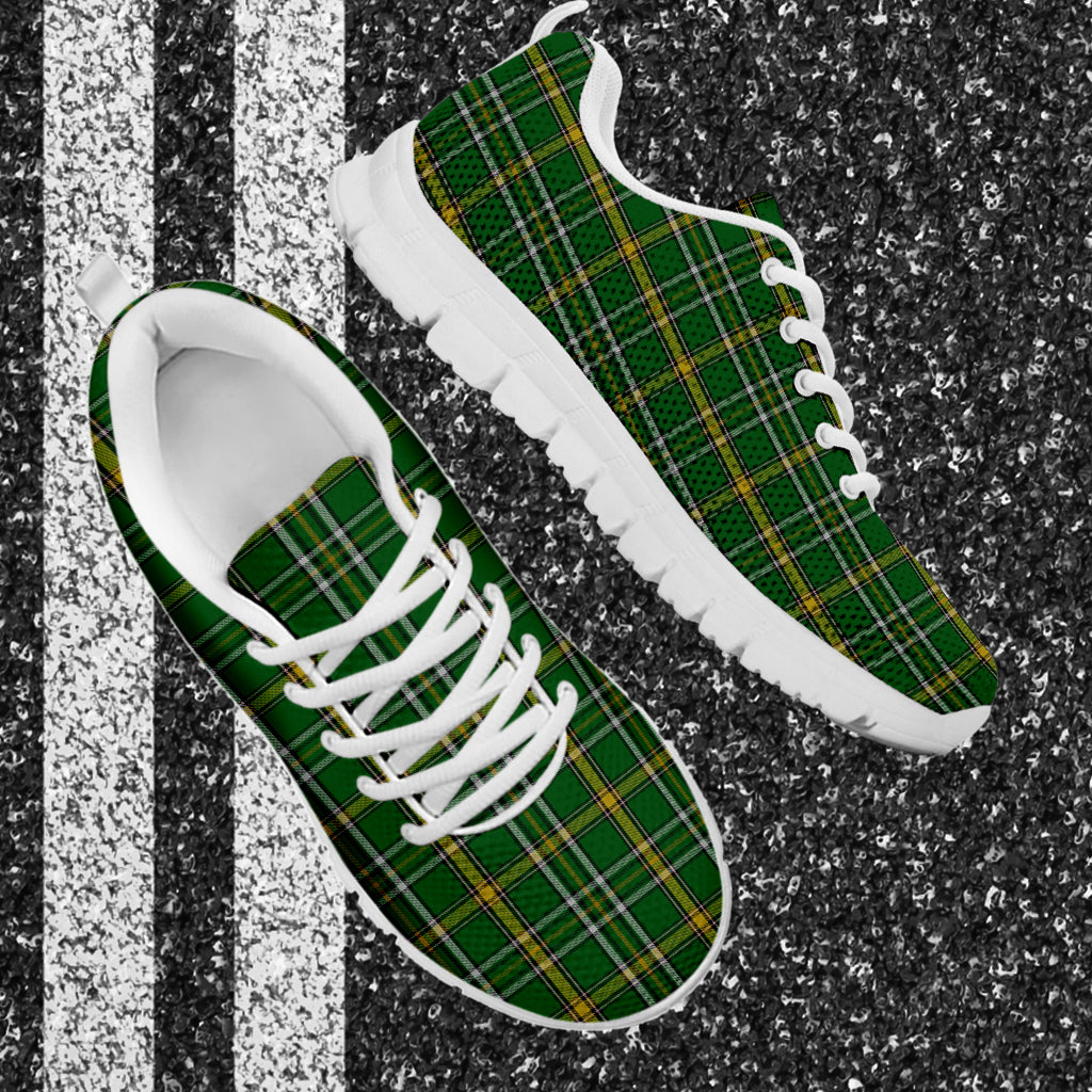 Offaly County Ireland Tartan Sneakers - Tartan Vibes Clothing