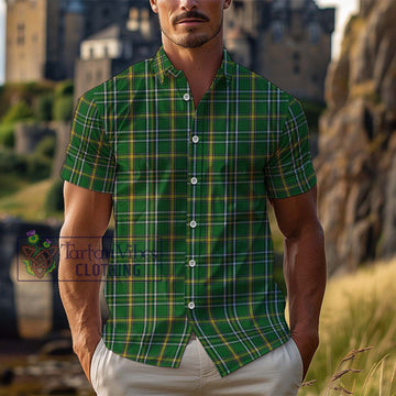 Offaly County Ireland Tartan Cotton Hawaiian Shirt