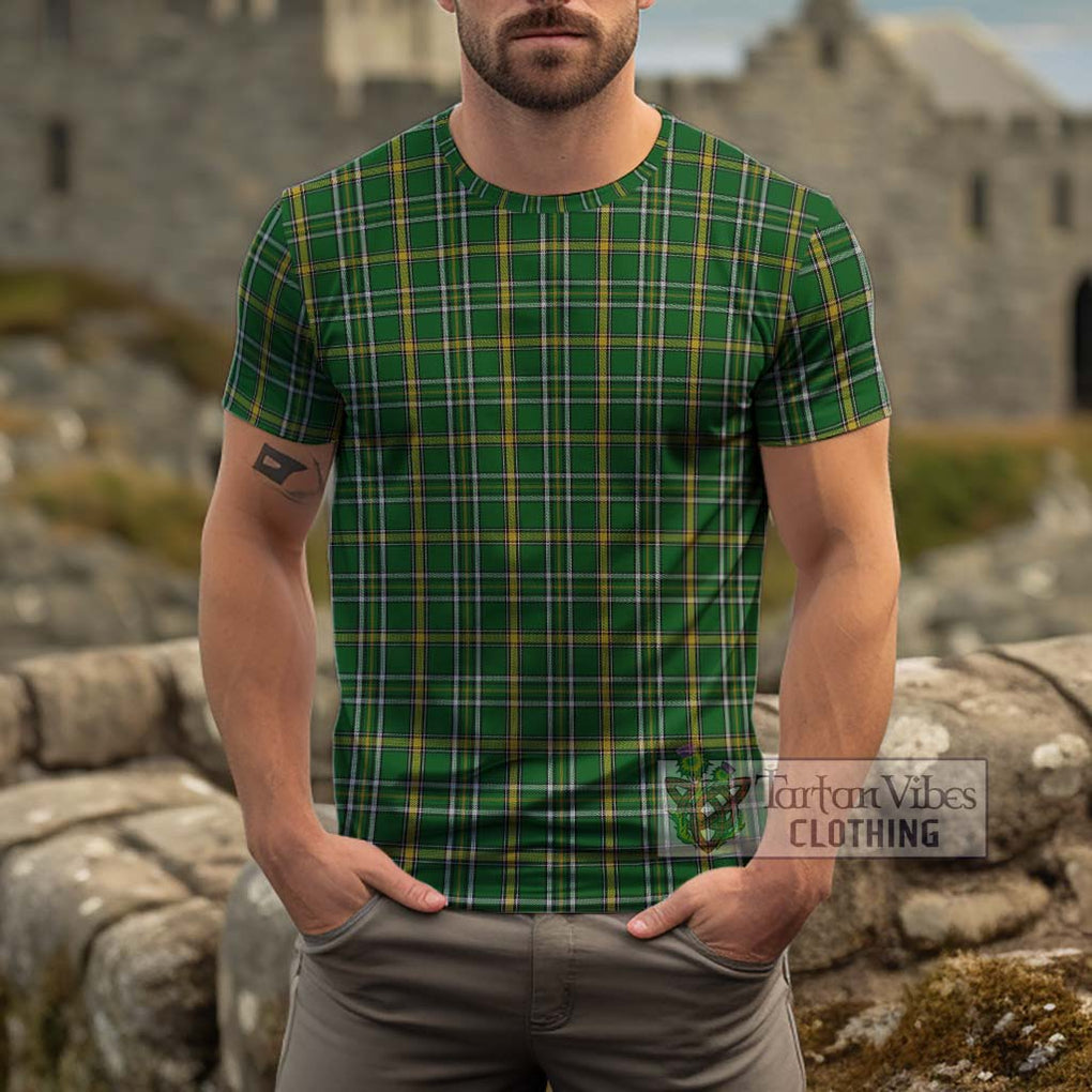 Offaly County Ireland Tartan Cotton T-Shirt Men's Shirt - Tartanvibesclothing Shop