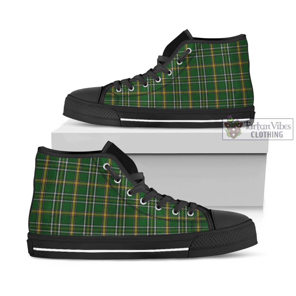 Tartan Vibes Clothing Offaly County Ireland Tartan High Top Shoes