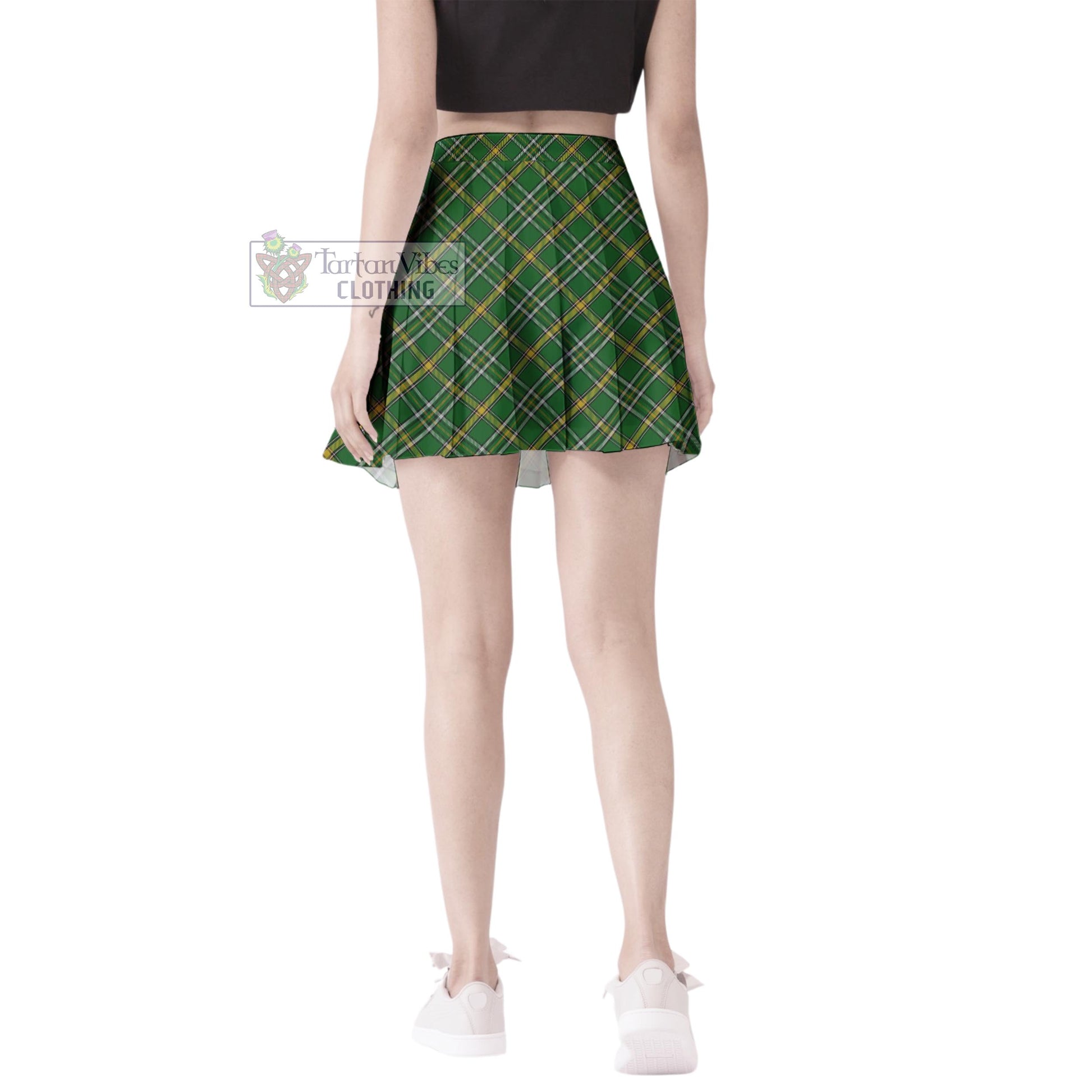 Tartan Vibes Clothing Offaly County Ireland Tartan Women's Plated Mini Skirt