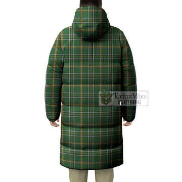 Offaly County Ireland Tartan Long Down Jacket